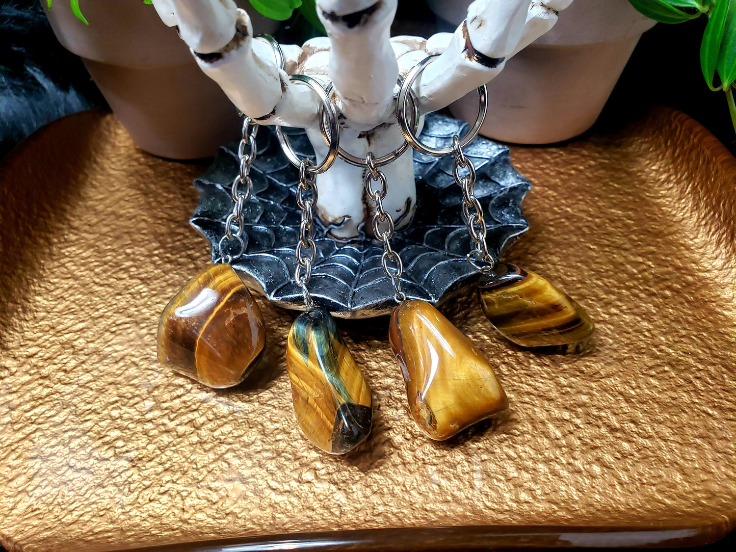 Tiger's Eye Keychain + Tiger's Eye + Keychain