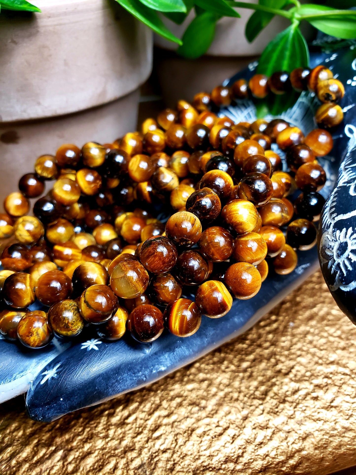 Tiger's Eye Bracelet + Gemstone Bracelet + Tiger's Eye