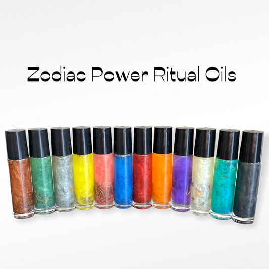 Zodiac Power Ritual Oil Roller Bottles + Ritual Oil + Roller Oil + Spell Oil + Zodiac + Astrology
