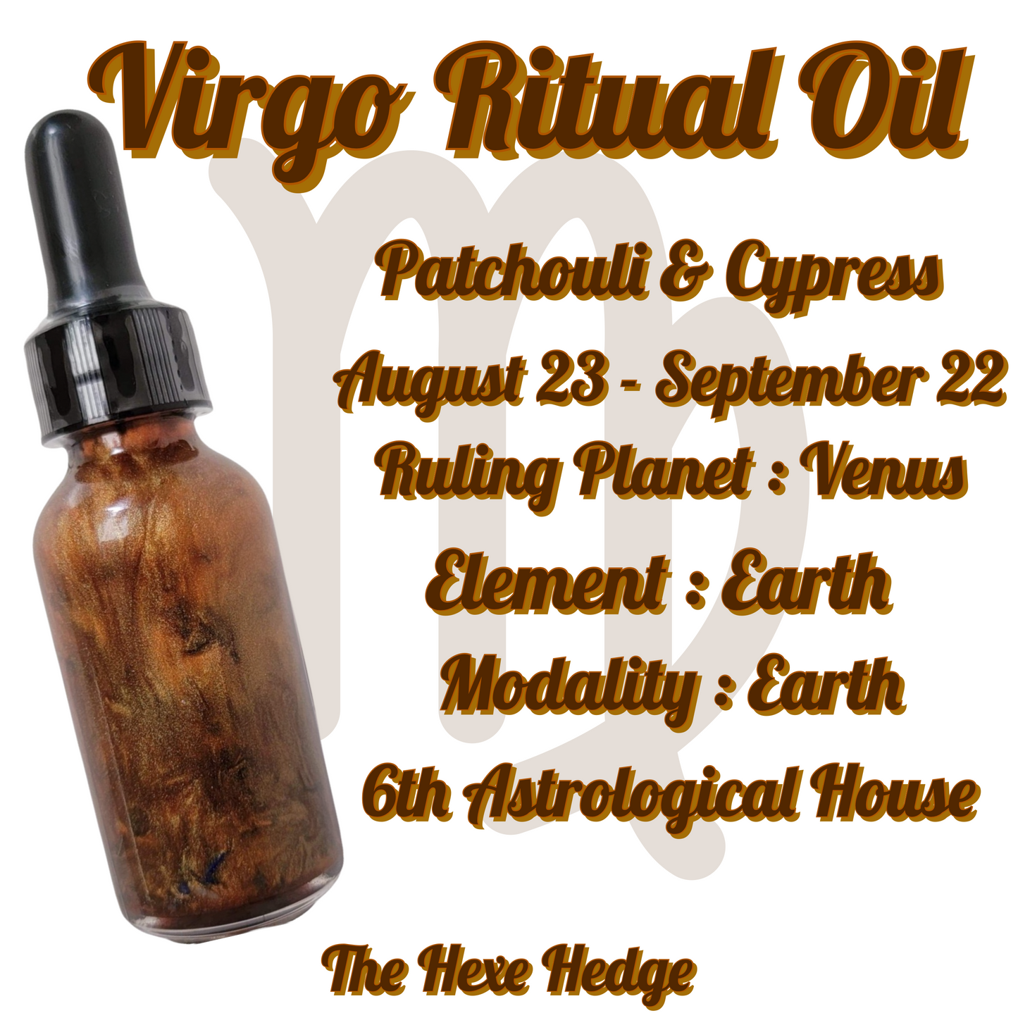 Zodiac Power Ritual Oil 1oz Dropper Bottles + Ritual Oil + Roller Oil + Spell Oil + Zodiac + Astrology